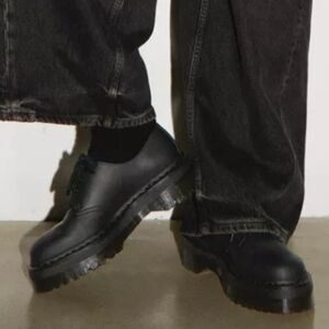 BRAND NEW DR MARTENS VEGAN  UNISEX 1461 QUAD MONO LOAFER